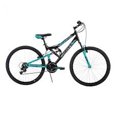 trail runner womens mountain bike black and blue 26 inch