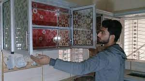 In terms of design, it is quite different, as it makes use of a bold color, and expertly the frosted glass cabinets with their stainless steel trimming and a distinctive design, exuding class and sophistication. Aluminium Kitchen Cabinet Modern Design With China Print Glass Check This Video Check This Video Youtube