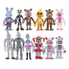12pcs Set Fnaf Five Nights At Freddy S Pvc Action Figures Toys Foxy Freddy Fazbear Bear Doll Kids Toys Wish In 2020 Action Figures Toys Bear Doll Kids Toys