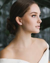 Silver Bridal Earrings • CZ Bridal Earrings • Stud Earrings • Wedding  Earrings • Bridesmaid Earrings • Wedding Studs • Bridal Jewelry • 4453