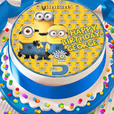What i will talk about on this page is what to keep in mind when piping a whole design like this onto this is the sketch i had made for my upcoming minion cake. Minion Birthday Edible Cake Topper Personalised Icing Sugar A4 Imge E New Sfhs Org