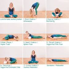 Yin Yoga Sequence To Stimulate 7 Basic Chakras For Balanced Energy Flow Each Pose 3 Mins Dengeli Enerji Yin Yoga Restorative Yoga Sequence Chair Pose Yoga