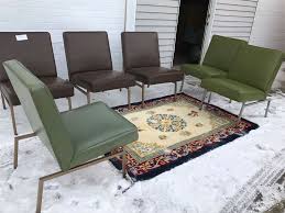 Vintage Modern Chair Chrome Brown Or Green Vinyl Waiting Room Chair Industrial Midcenturymodern Howel Waiting Room Chairs Modern Chairs Upholstered Chairs