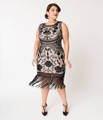 Plus Size 1920s Style Blush Pink Black Sequin Isabeau Cocktail Dress Plus Size Blush Dress Plus Size Cocktail Dresses Dresses