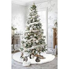 Quilted, burlap, velvet, faux fur & silk, embroidered Fdy My Faux Fur Christmas Tree Skirt Elegant Pure White X Https Www Amazon Ca Dp B07f White Christmas Tree Decorations Holiday Tree Skirts White Xmas Tree