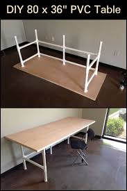 Diy 80 X 36 Pvc Table Diy Pvc Table In 2020 Diy Table Legs Diy Table Diy Door