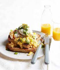 Poached Eggs With Creamed Corn And Green Chilli Relish Recipe Recipe Relish Recipes Food Breakfast Recipes