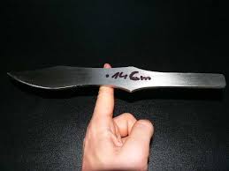 Print a pdf and transfer it to wood, polycarbonate or steel to make your pattern. How To Make Your Own Throwing Knife