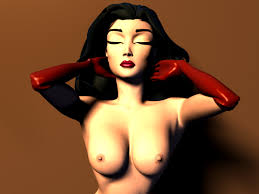 Food fight lady x nude render