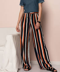 Black And Yellow Striped Palazzo Pants Take A Look At This Olgunorkun Orange Black Stripe Palazzo Pants Today Striped Palazzo Pants Orange Black Black Stripes