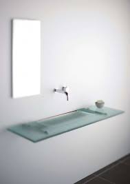 Bathroom basins & sinks at affordable prices. Very Slim Glass Bathroom Sink Linea Washplane Seafoam Glass By Omvivo Digsdigs
