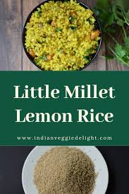 Little Millet Lemon Rice Samai Lemon Rice Recipe Lemon Rice Indian Rice Recipes Millet Recipe Indian