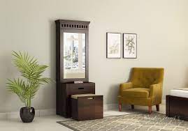 This beautiful set lets you get ready in style without busting your budget. Buy Adolph Dressing Table With Storage Stool Walnut Finish Online In India Wooden Street