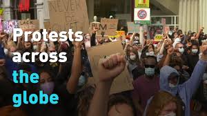 Black lives matter spokespersons proclaim their fervent support for palestinian nationalism while denouncing the very existence of israel as the sovereign state of the jewish people. Crowds Gather Across The Globe To Support U S Protestors Cgtn America