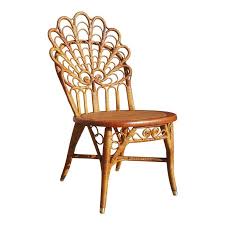 Early 20th Century Antique Heywood Brother Rattan Vanity Chair Antique Wicker Shabby Chic Dining Chairs Chair
