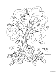 Our fall tree coloring page is a colorful way to teach children about the change of seasons. Fall Autumn Tree Falling Leaves Coloring Pages Printable