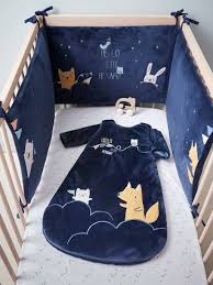 Tour De Lit Petit Renard Vertbaudet Enfant Tour De Lit Tour De Lit Bebe Bleu Nuit