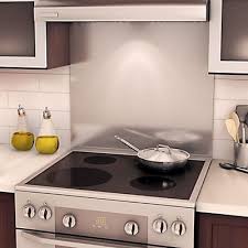 Keep your kitchen safe from cooking splatters with this broan® 30 in. Inoxia Backsplashes Genesis Real Stainless Steel Backsplash 30 Inches The Home Dep Kitchen Backsplash Inspiration Stainless Steel Backsplash Steel Backsplash