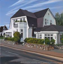 Restaurant Manne Pahl Painting Oil On Canvas Jean Pierre Kunkel 30 X 30 Cm Sylt Kampen House Styles Mansions Small Paintings