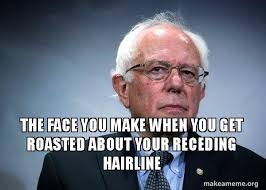 How to stop a hair loss? The Face You Make When You Get Roasted About Your Receding Hairline Bernie Sanders Make A Meme