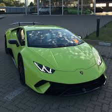 Lamborghini Huracan Performante Painted In Verde Scandal W Tricolore Stripes Along The Doors Photo Taken By Sports Cars Luxury Super Sport Cars Sports Cars
