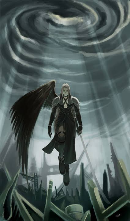 Resultado de imagem para ffvii sephiroth one winged angel"