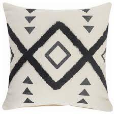 Black and cream throw pillows. Black And Cream Tufted Geometric Diamond Throw Pillow Scandinavian Decorative Pillows By Lr Home Houzz