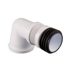 Plastic Waste Pipe Bent 90 Degree Flexi Pan Connector 330mm To 500mm Drainage Superstore