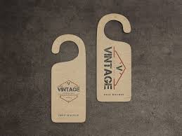 Download Free Kraft Paper Door Hanger Mockup Psd Good Mockups