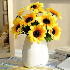 Sunflower Artificial Flower Vase Set Living Room Dining Table Flower Holiday Decorations Artificial Flowers Flower Vases Flower Vase Design