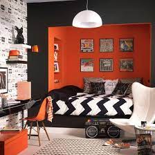 Red black and white teenage bedroom. Black And White Bedroom Ideas With A Timeless Appeal Boy Bedroom Design Teenager Bedroom Boy Bedroom Orange