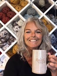 This is for all the yarn lovers out there-I know I'm not the only one with  a 'yarn stash'! This gorgeous pottery mug , “home is where the yarn is”, is  by