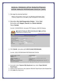Jom semak keputusan peperiksaan anak menggunakan saps ibubapa. Saps Ibu Bapa 2021