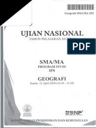 Soal un geografi 2018 pdf. Soal Un 2018 Geografi Ips Sma