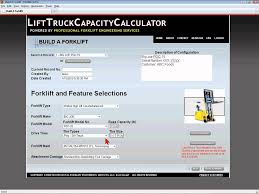 Using Forklift Capacity Calculator Lifttruckcapacitycalculator Com