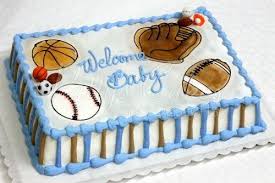 Unless noted otherwise, everything here is free for the taking. Photo Of A Sports Baby Shower Cake Patty S Cakes And Desserts Sports Baby Shower Baby Shower Cakes For Boys Baby Shower Cupcakes For Boy