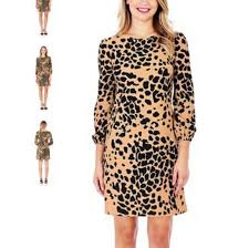 Jude Connally Chloe Dress In Classic Leopard Camel