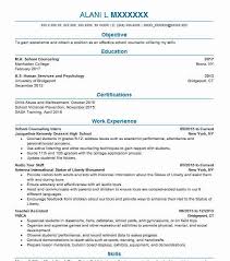 psychology intern resume december 2020
