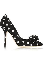Black And White Polka Dot Shoes Women S Black Polka Dot Silk Georgette Pumps Dolce Gabbana Heels Stiletto Heels Women Shoes