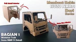 Livery stiker vinyl laminasi 4.cabin jungkit 5.bisa oleng 6. Cara Membuat Kabin Truck Isuzu Nmr 71 Detail Dari Kardus Bagian 1 Miniatur Truk Detail Youtube
