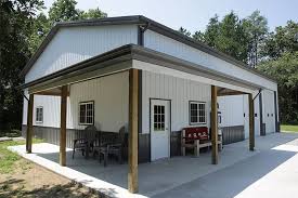 If you're looking for some of the best pole shed contractors and barn. Darling Porch On Pole Barn Pole Barn Garage Building A Pole Barn Pole Barn House Plans