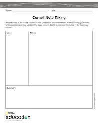 Plot chart graphic organizer, novel elements graphic organizer, and note taking chart for research graphic organizer. Cornell Note Taking National Geographic Society