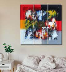 Browse 286 photos of acrylic wall panels. Buy 3 Panel Canvas Landscape Acrylic Wall Art By Pisarto Online Abstract Art Panels Art Panels Home Decor Pepperfry Product