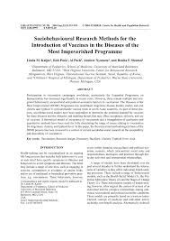 Jhpn brings together research on all aspects of issues related to population, nutrition and health. Pdf Sociobehavioural Research Methods For The Introduction Of Vaccines In The Diseases Of The Most Impoverished Programme