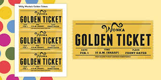4.3 out of 5 stars. Willy Wonka Golden Ticket Template Printable Role Play