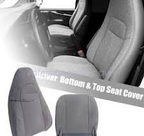 Microfiber Leather Van Seat Cover Driver Side Bottom Seat Cover For  2003-2014 Chevy Express/GMC Savana Vans - DK Gray Microfiber Leather Seat  Covers ...