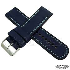 El Yapimi Hakiki Suet Deri 24mm Saat Kordonu El2424m 19 Lacivert Deri El Yapimi Elsa