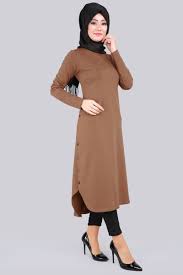 Yanlari Aktif Dugmeli Tunik Taba Urun Kodu Bh2138 49 90 Tl Hijab Fashion Muslim Fashion Fashion