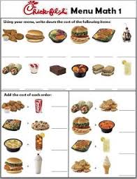 Related posts for 30 menu math worksheets. Empowered By Them Chickfila Menu Money Math Math Worksheets Money Math Worksheets