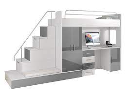 In meinem zimmer ist ein fenster und ein balkon. Hochbett Kinderbett Mit Schreibtisch Und Schrank Jugendbett Raj V Modernes Bett Dachmax Dachfenster Shop Velux Fakro Roto Kunststoff Holz Weiss Lackiert Ggu Ggl Gpu Gpl Gdl Cabrio